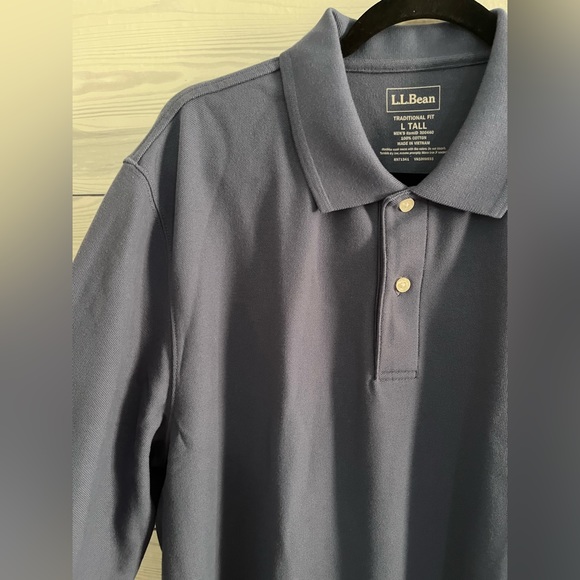 L.L. Bean Long Sleeve Polo L Tall - Picture 10 of 12